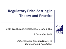 MSc EPS price regulation lecture 2011