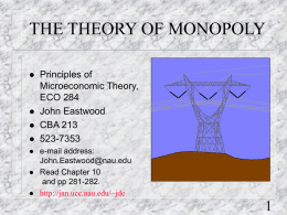 THE THEORY OF MONOPOLY