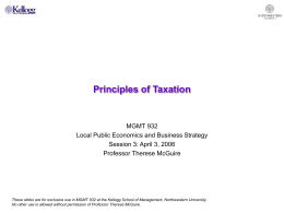 Principles of Taxation - Kellogg School of Management