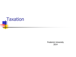 Presentation 3. Taxation