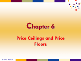 Price Ceilings and Price Floors - Choose your book for Principles of