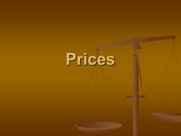 The Role of Prices