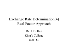 Exchange Rate Dynamics
