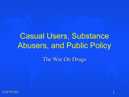 lecture 5 war on drugs
