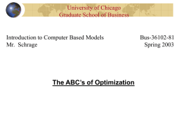 abcsoptm - The University of Chicago Booth School of Business