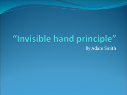 “Invisible hand principle”