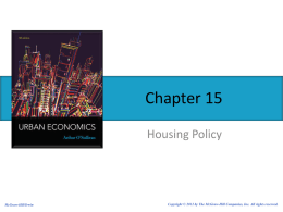 Chapter 14 Housing Policy