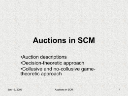 Auctions in SCM