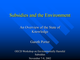 Subsidies and the Environment