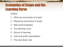 Economies of Scope and the Learning Curve
