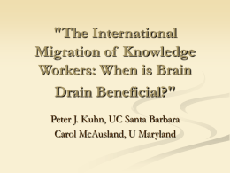 Knowledge Worker Emigration and the National