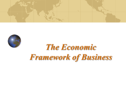 The economic framework of business