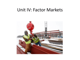 Chapter 18 (Markets for the Factors of