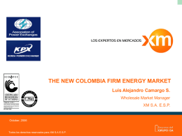 The New Colombia Firm Energy Market