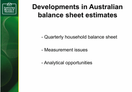 Quarterly household balance sheet