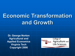 Chapter 5 - Economic Transformation and Growth