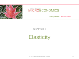 EC1110 - Elasticity