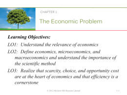 LO1: Understand the relevance of economics LO2 - McGraw-Hill