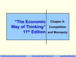 Competition and Monopoly
