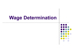 Wage Determination