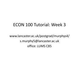 ECON 100 Tutorial: Week 2