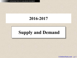 Supply and Demand PPT notes