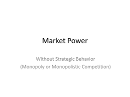 Market Power - Support UNT Economics
