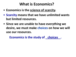 Economics - Houston ISD