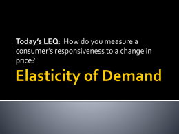 ppt 3 _ Elasticity of Demand