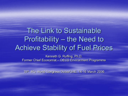 Sustainable Fuel Pricing
