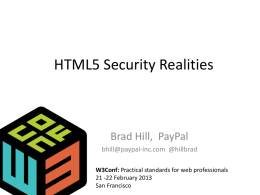 HTML5 Security Realities