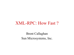 XML-RPC: How Fast ?