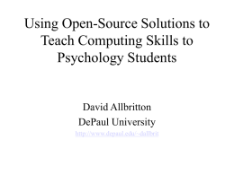 Using open-source solutions to teach computing