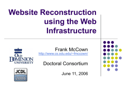 JCDL 2006 Doctoral Consortium