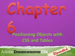 Position objects with CSS and tables