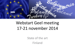 Webstart 2 Finland - Welcom to the Web Start