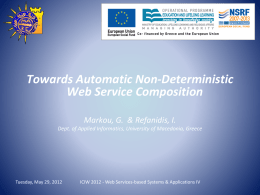 Towards Automatic Non-Deterministic Web Service Composition.ppt