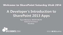 Introduction to SharePoint 2013 Apps