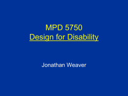 Design for Disability