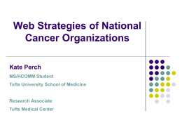 Web Strategies of National Cancer Organizations