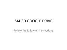SAUSD GOOGLE Drive instructions