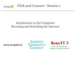 Lesson 1 An introduction to computers and browsing the