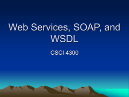 SOAP and WSDL