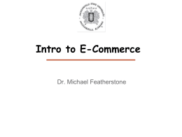 Introduction – E-Commerce - Management and Marketing