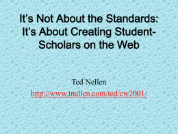 It’s Not About the Standards: It’s About Creating Student