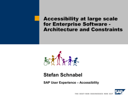 SAP EP 6.0 and Accessibility