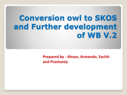 Conversion owl to SKOS and Further development of WB V.2