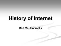 History of Internet - Radboud Universiteit