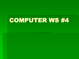 COMPUTER WS #4