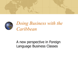 Doing Business with the Caribbean